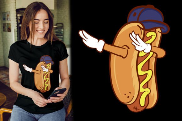 Best Hot Dog Character Illustration Graphics for Print Templates