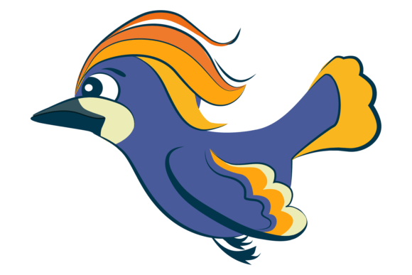 Blue Hoopoe Character Graphics for Digital Sellers