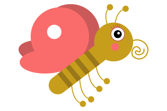 Butterfly Character Graphic for Digital Selling