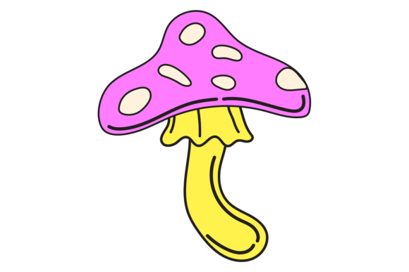 Comic Mushroom Sticker: A Graphic Asset for Branding and Marketing