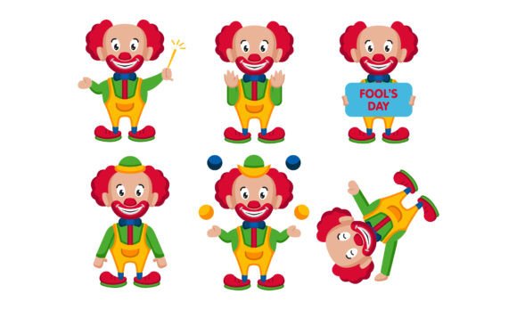 Cute Funny Clown Cartoon Collection Graphics