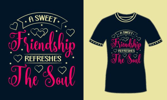 Friendship Quote Retro Typography Tshirt Graphics for Print Templates