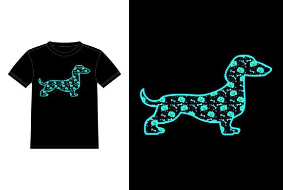 Fun Dachshund Halloween Graphic for T-Shirt Designs