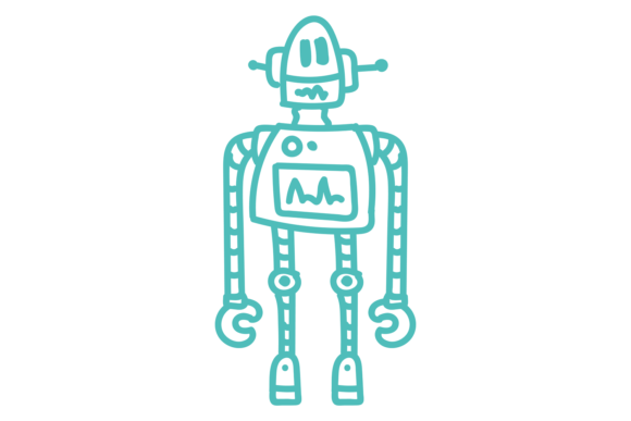 Fun Robot Graphic for Crafting
