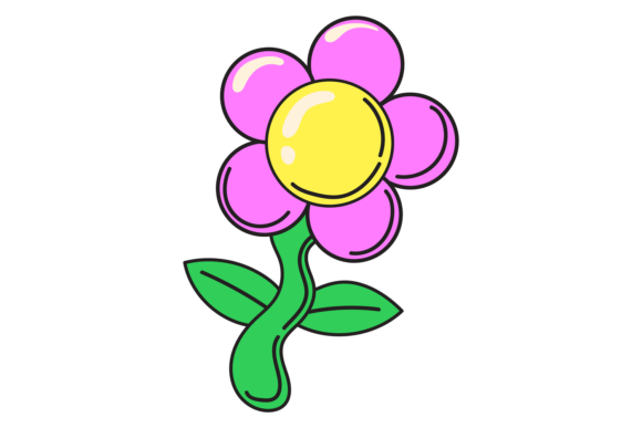 Funny Flower Graphic for Playful Branding