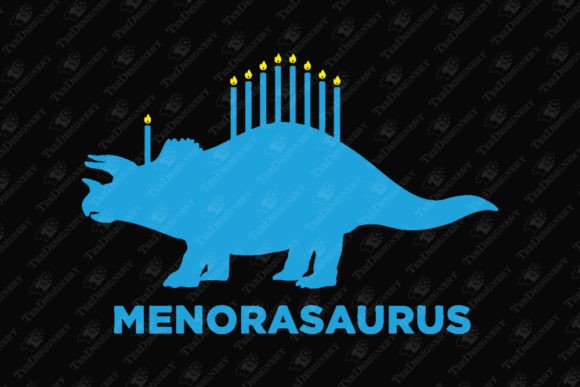 Funny Hanukkah Dinosaur Hebrew Holidays Graphics