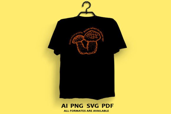 Funny Mushroom Graphic for T-Shirt Design