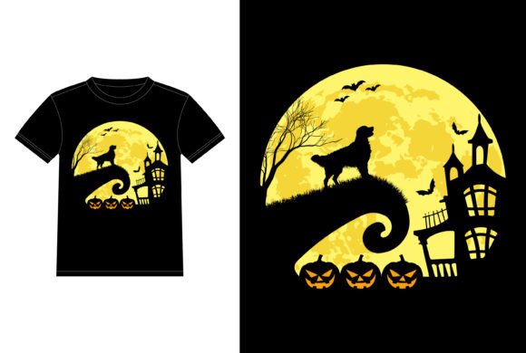 Golden Retriever and Halloween Funny Graphics