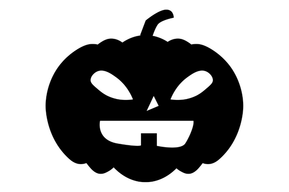 Halloween Pumpkin with Funny Face Graphics