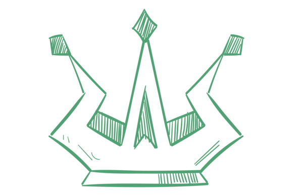 Hand Drawn Crown for Branding and Packaging