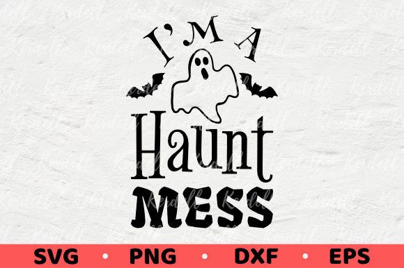 Haunt Mess, Funny Halloween Ghost Graphics for Local Branding