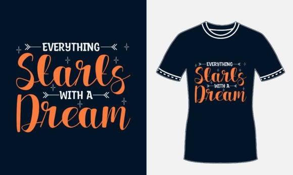 Inspirational Colorful Typography Tshirt Graphics for Print Templates