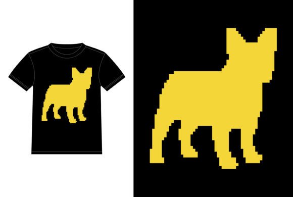 Pixel French Bulldog 80s Funny Halloween Graphics