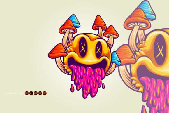 Psychedelic Mushrooms Graphics for Crafters