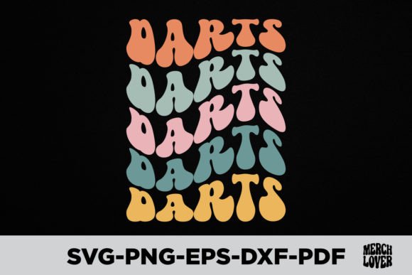 Retro Groovy Darts Funny T-Shirt Design
