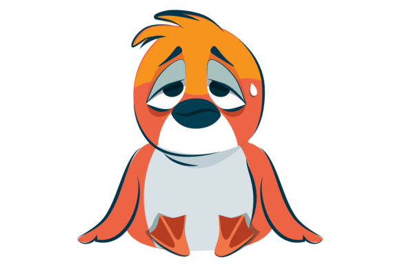 Tired Bird Graphic for Modern Blogs and Websites